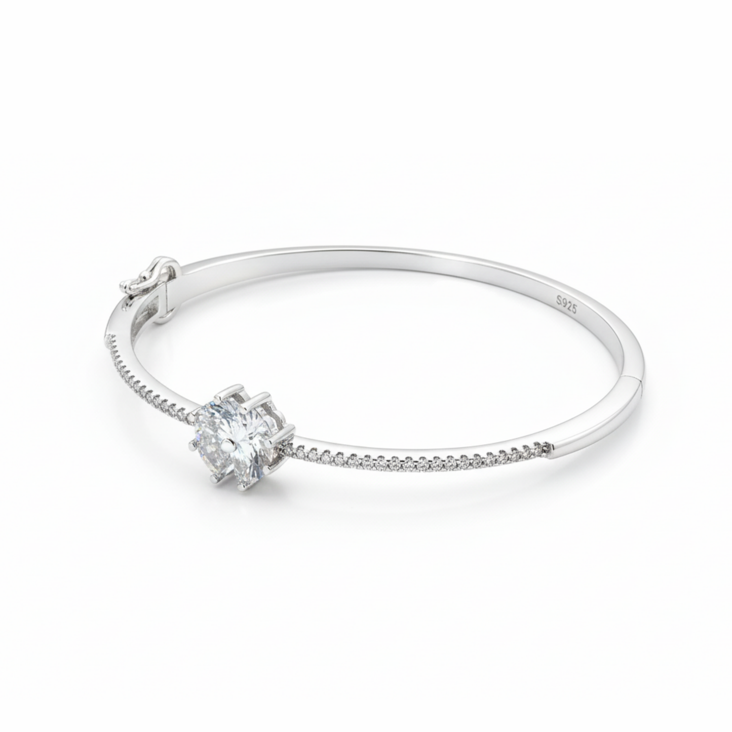 Camellia Silver Kada