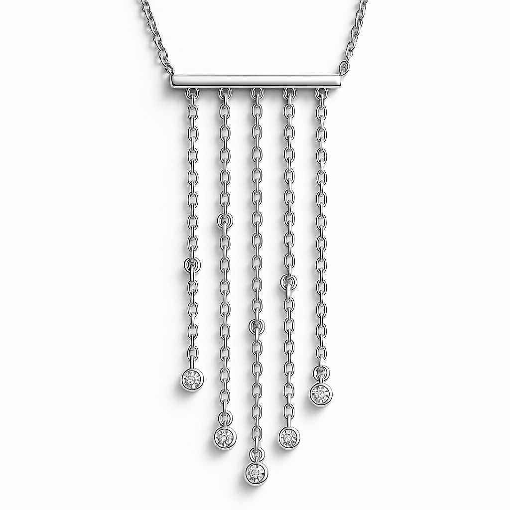 Cascade Silver Pendant - view 2