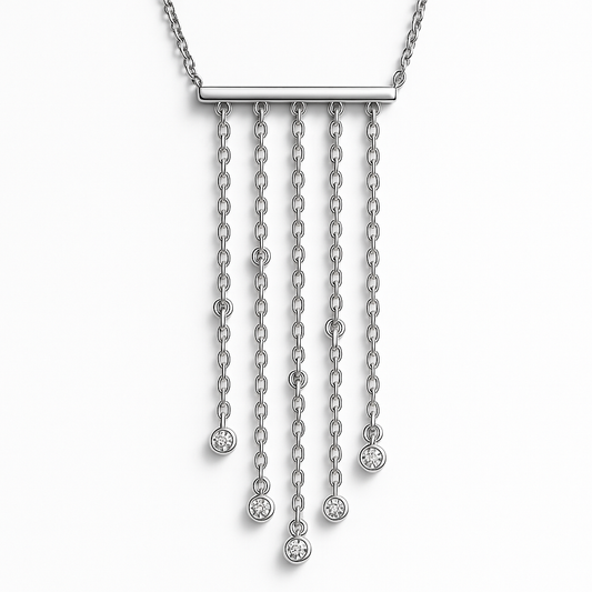 Cascade Silver Pendant