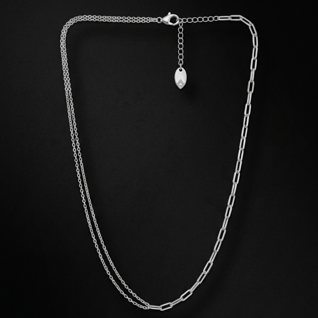 Dualist Link Silver Chain