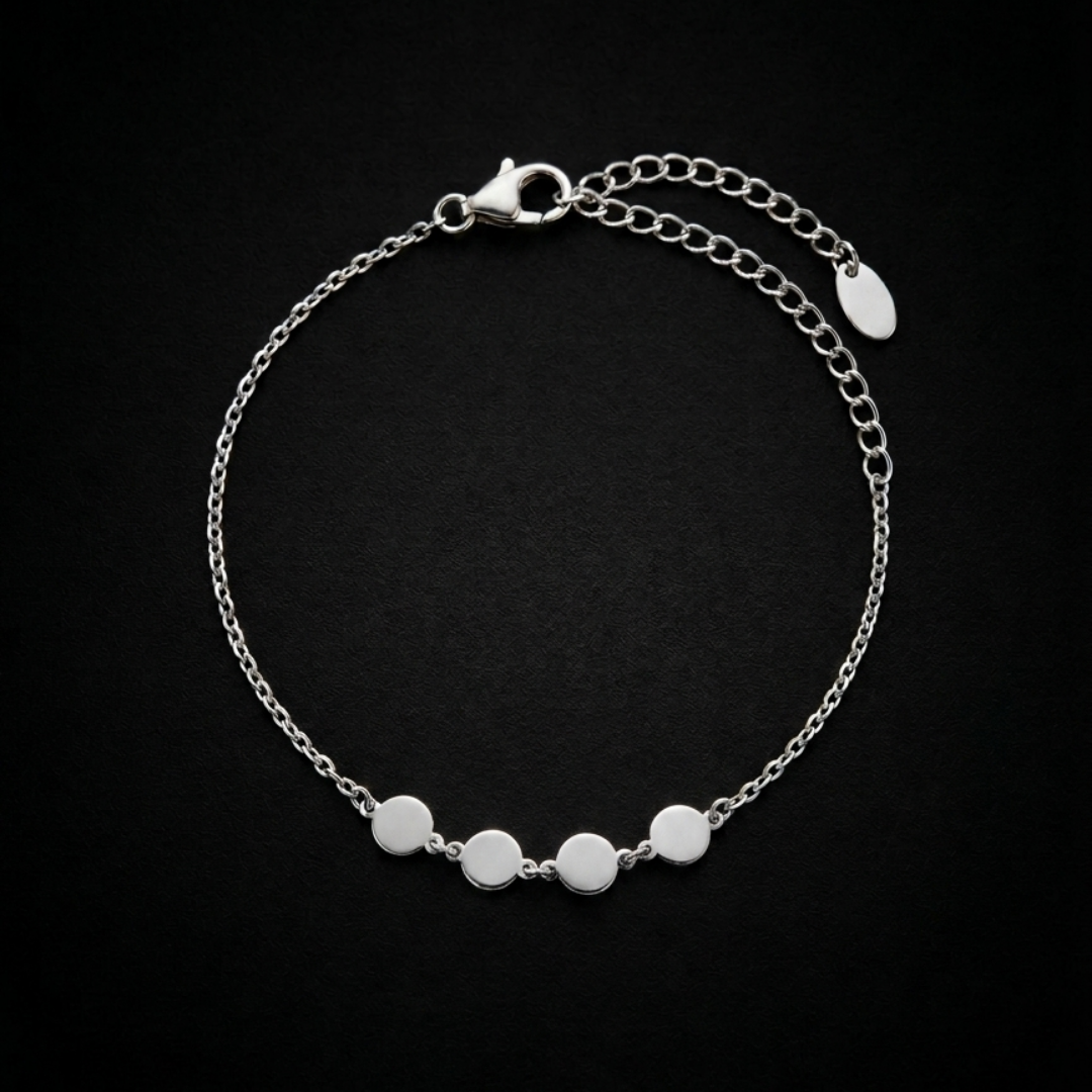 Quad Disc Silver Bracelet
