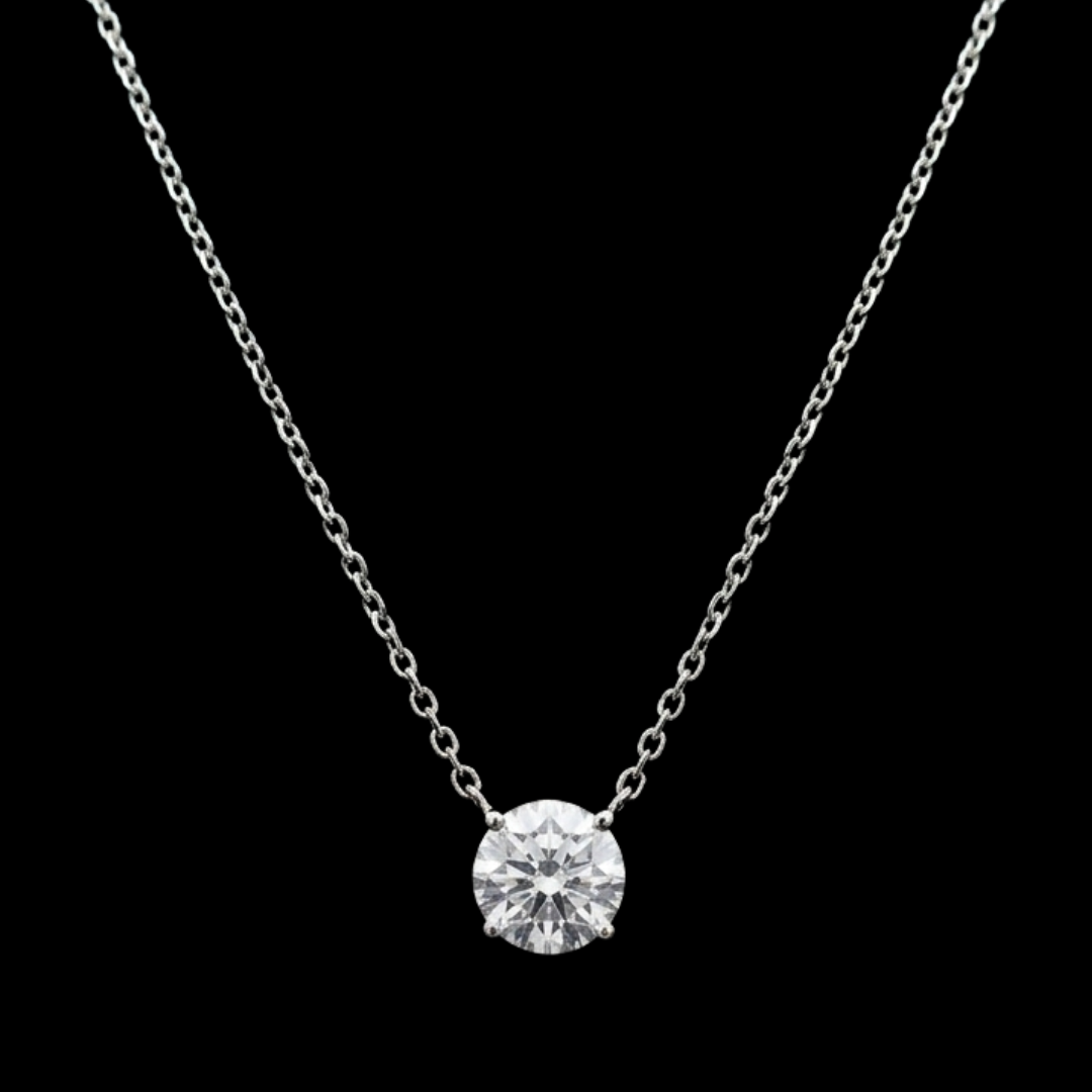 Everday Solitare Silver Pendant