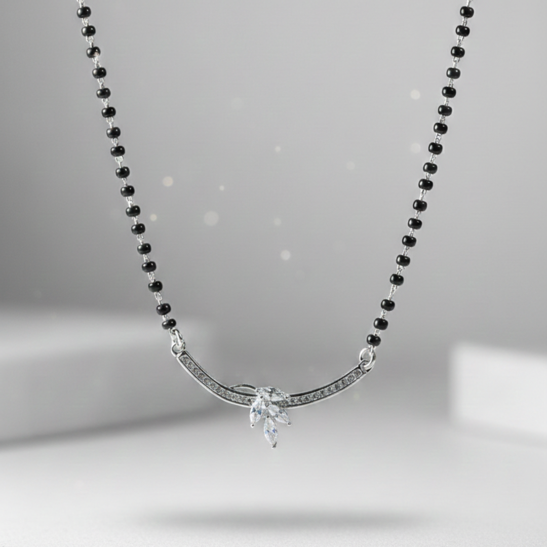 Tulsi Silver Mangalsutra