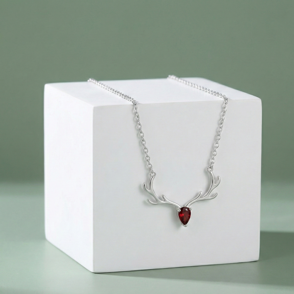 Antler Silver Pendant