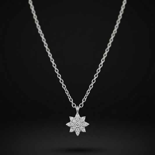 Arctic Bloom Silver Pendant