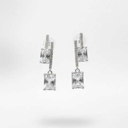 Baguette Cut Dangle Earrings