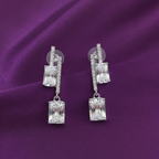 Baguette Cut Dangle Earrings