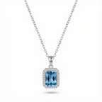 Blue Topaz Silver Pendant
