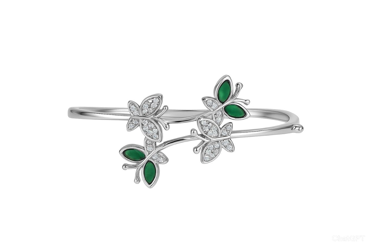 Butterfly Silver Kada