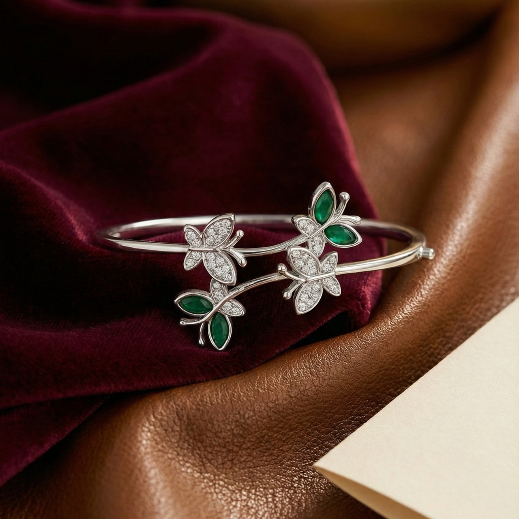 Butterfly Silver Kada