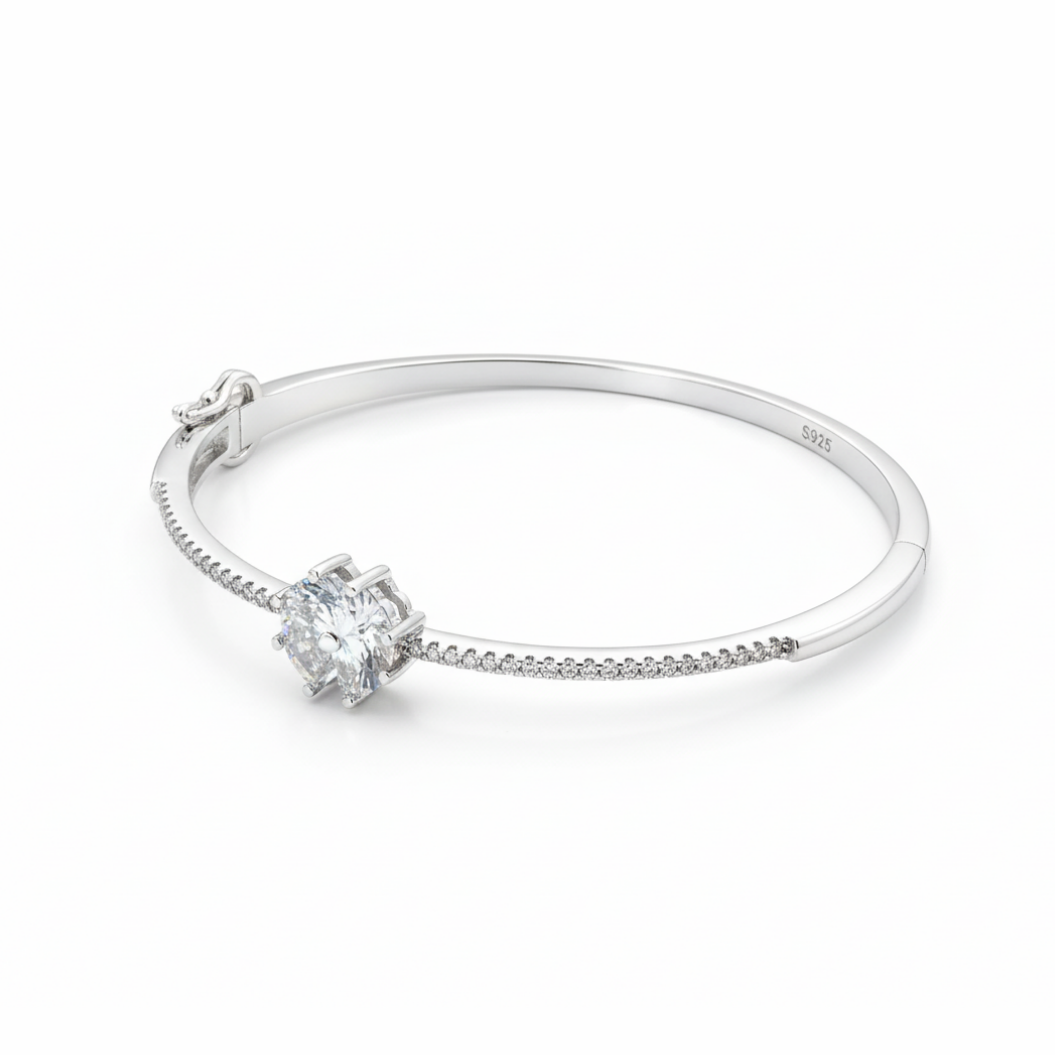 Camellia Silver Kada