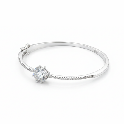 Camellia Silver Kada