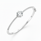 Camellia Silver Kada