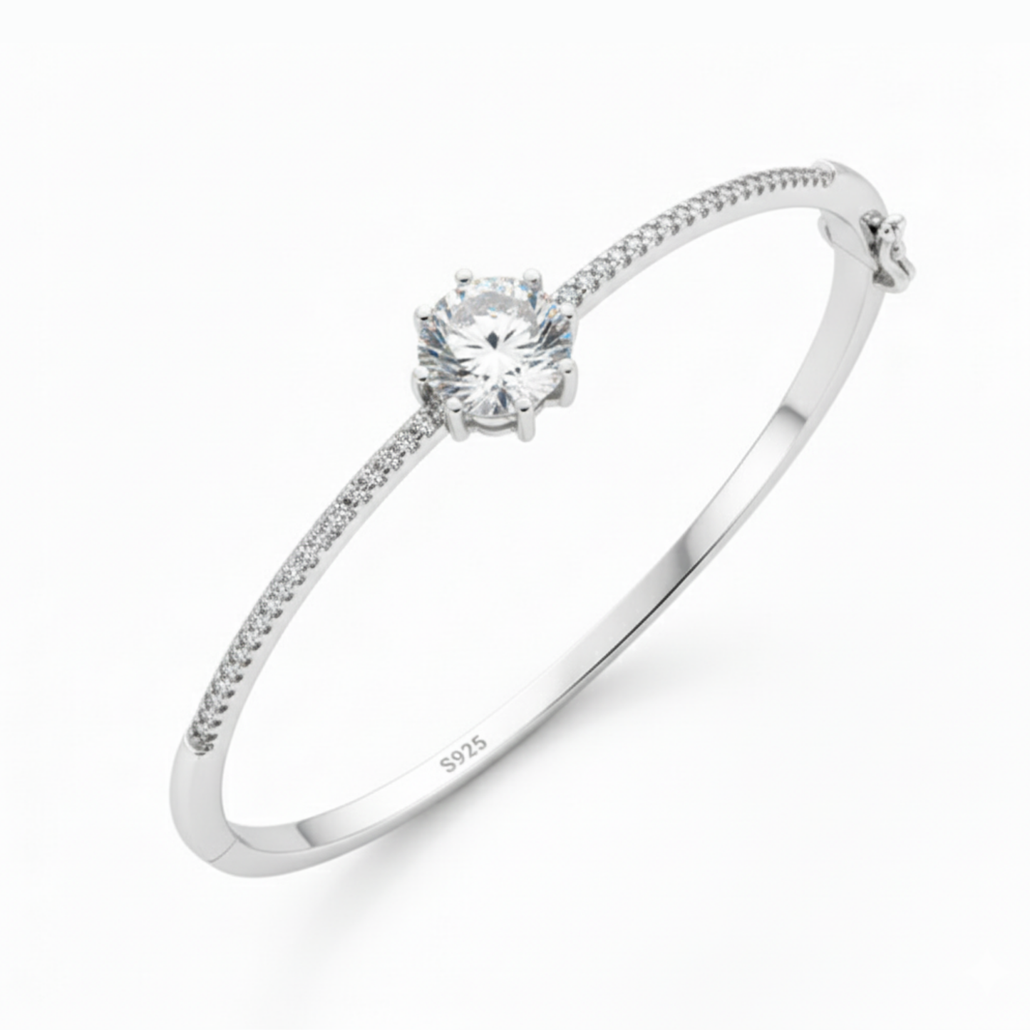 Camellia Silver Kada