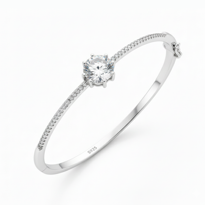 Camellia Silver Kada