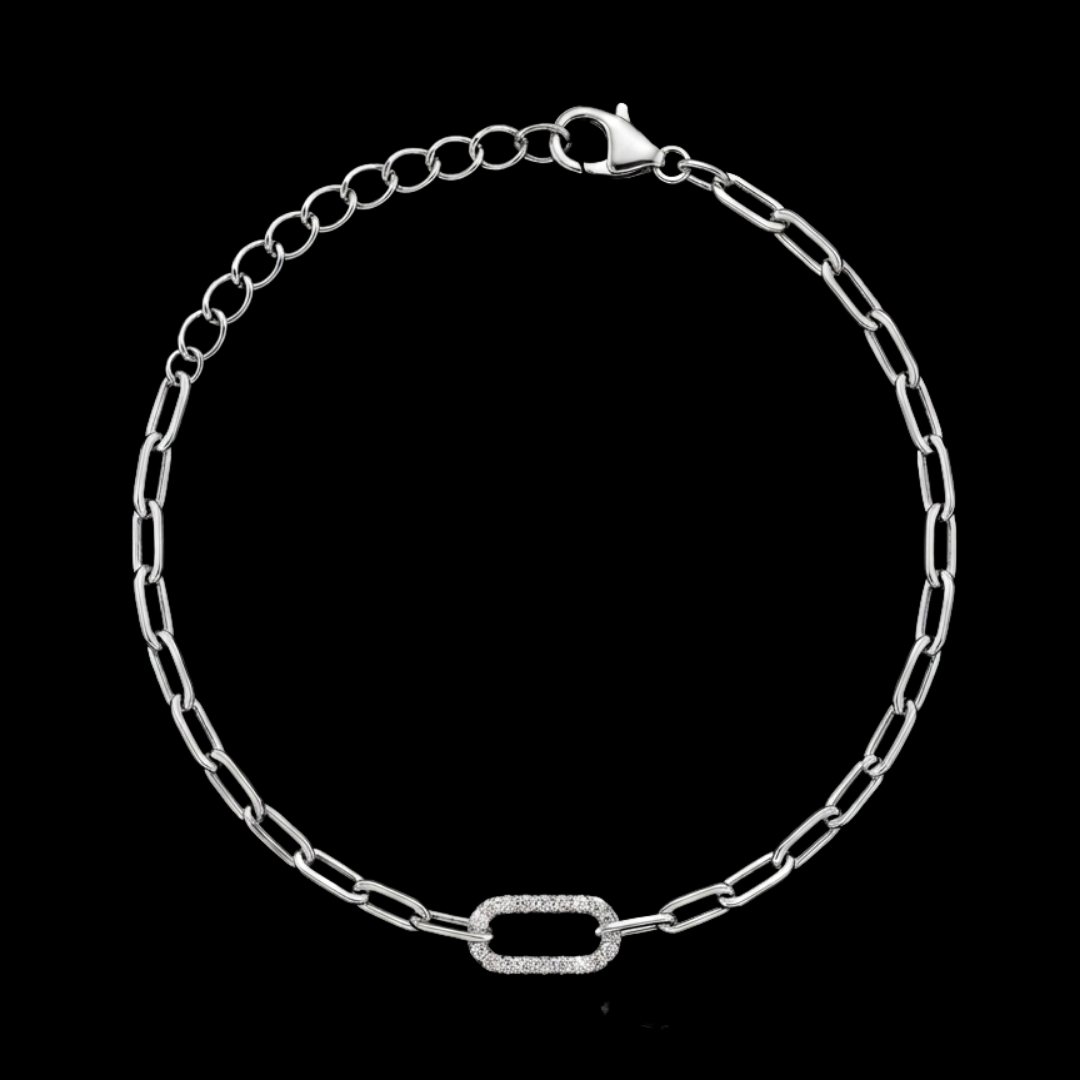 Capsule Link Silver Bracelet