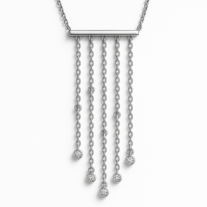 Cascade Silver Pendant