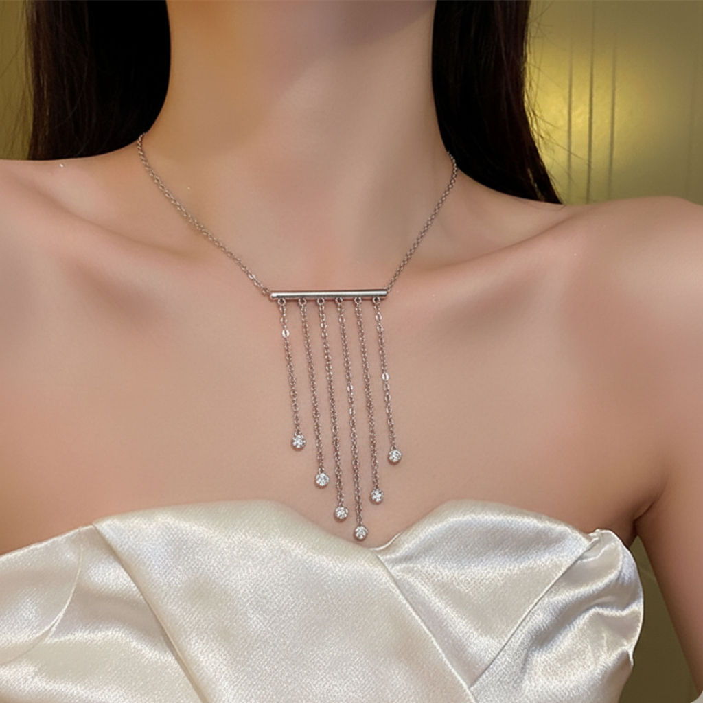 Cascade Silver Pendant