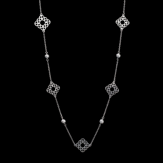 Celtic Knot Silver Station Chain