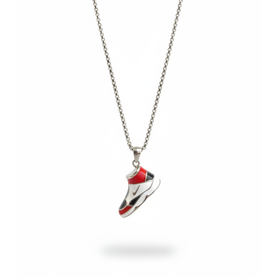 Chicago Jordan Silver Pendant