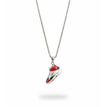 Chicago Jordan Silver Pendant