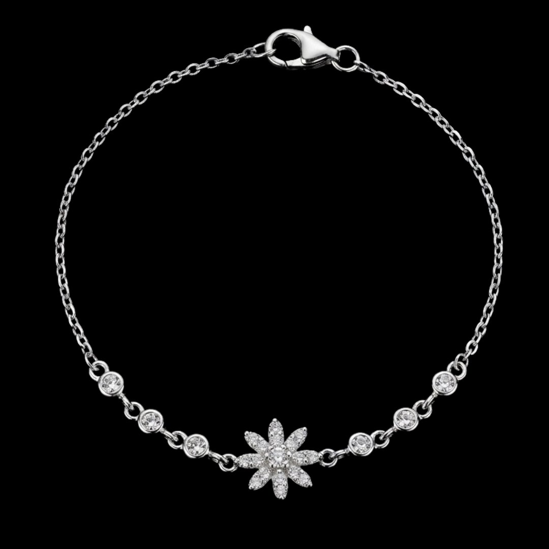 Dahlia Silver Bracelet