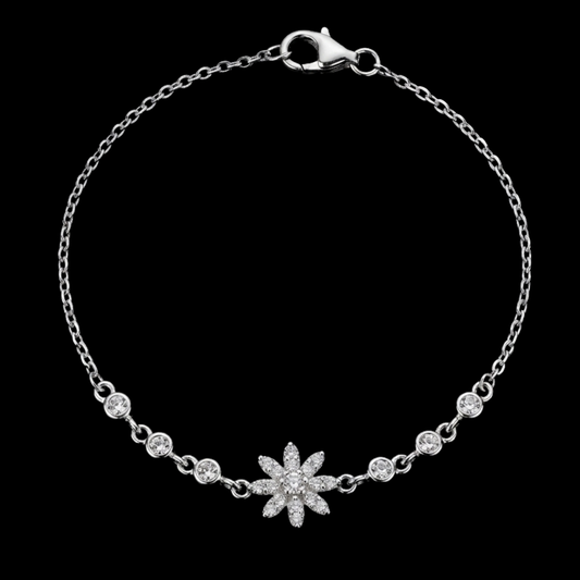 Dahlia Silver Bracelet