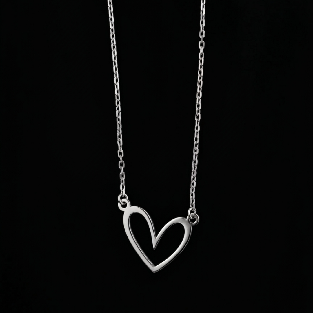 Dainty Heart Silver Pendant