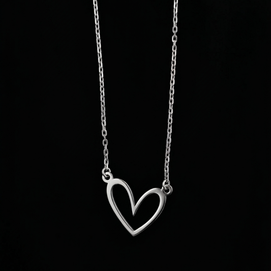 Dainty Heart Silver Pendant