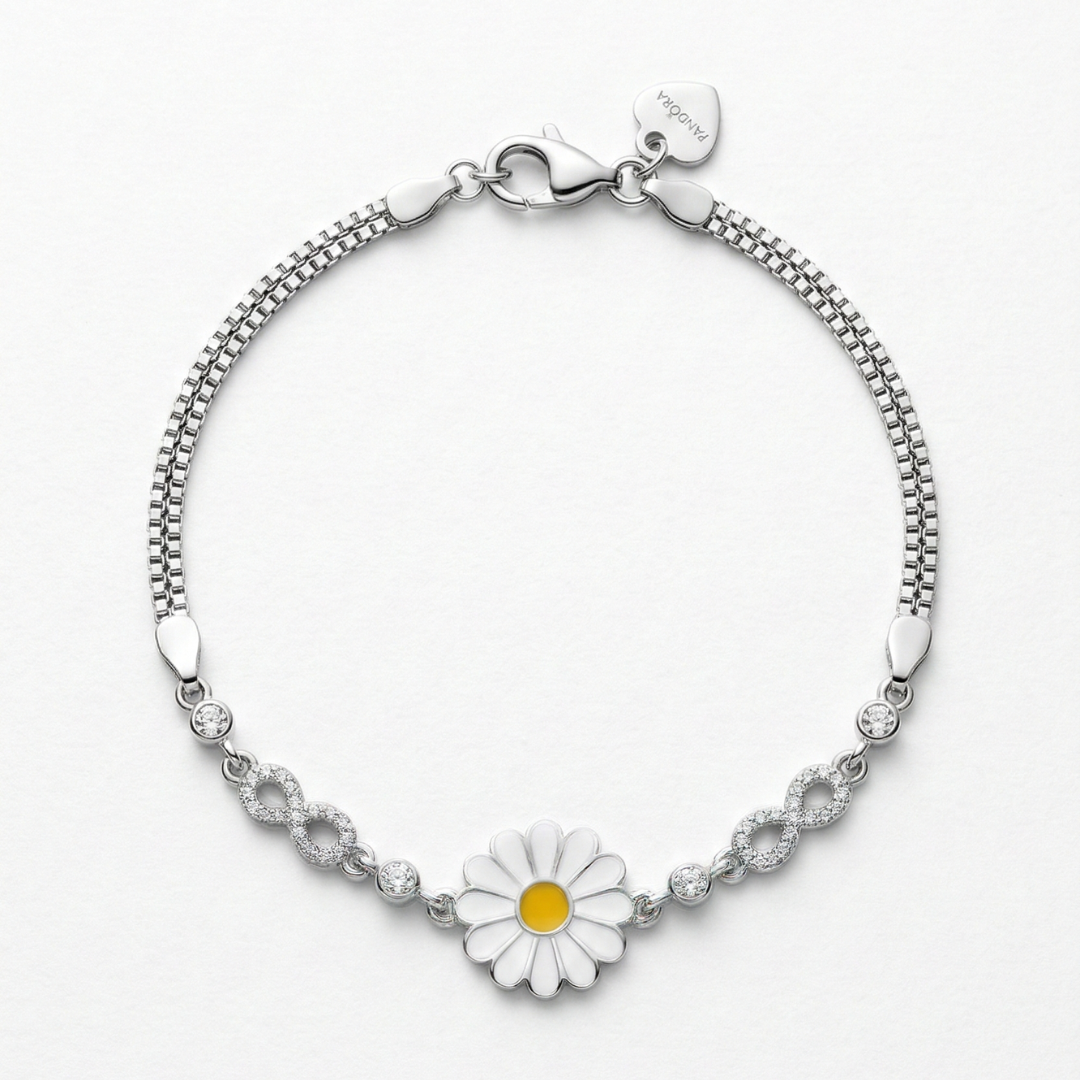 Daisies at Dawn Silver Bracelet