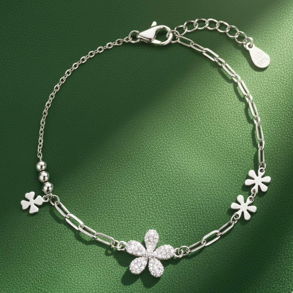 Daisy Silver Bracelet