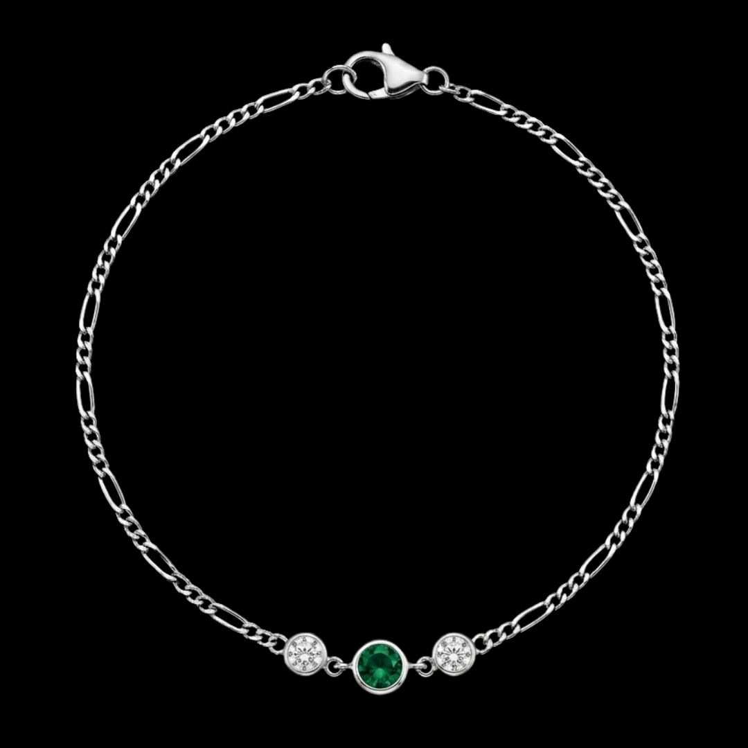 Emerald Soul Silver Bracelet
