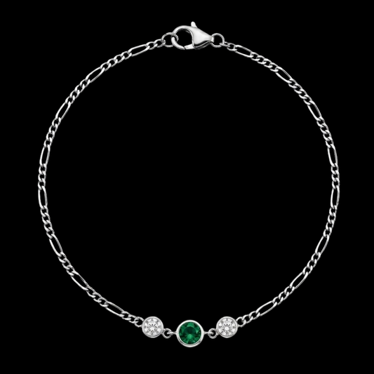 Emerald Soul Silver Bracelet