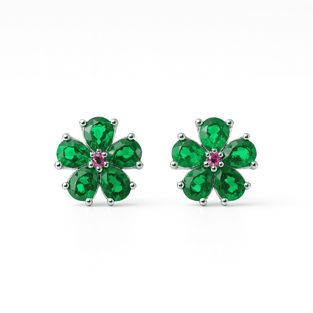 Bloom Silver Studs