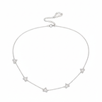 Heart Silver Station Necklace