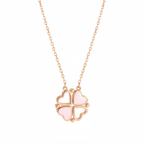 Magnetic Rosegold Clover Necklace