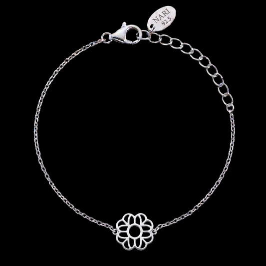 Mandala Silver Bracelet