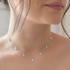 Minimal Star Silver Necklace Set