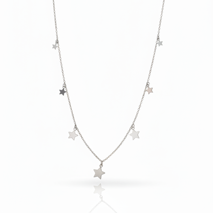 Minimal Star Silver Necklace Set