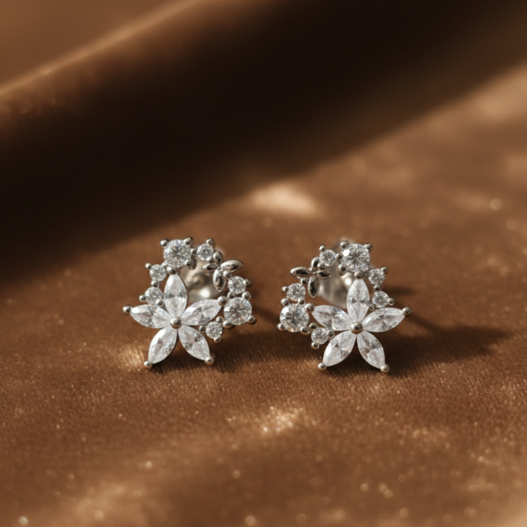 Mistletoe Silver Earrings