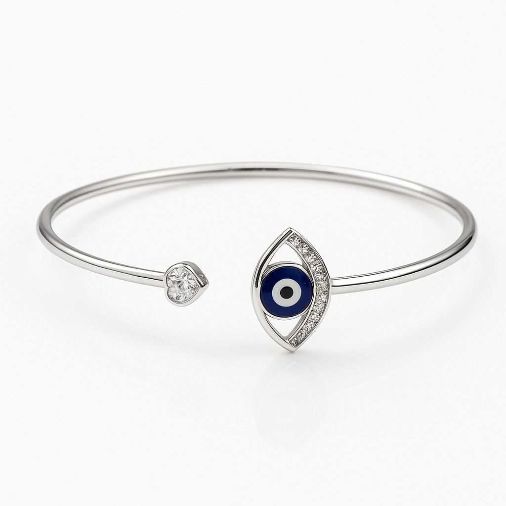 Nazar Silver Flexi Kada