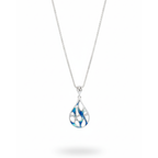 Ocean Bed Silver Enamel Pendant