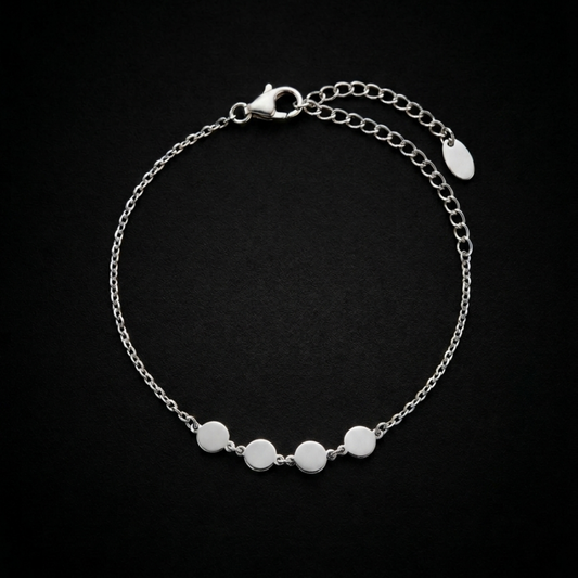 Quad Disc Silver Bracelet