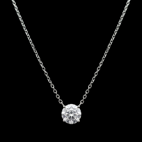 Solitaire Silver Pendant in 925 sterling silver