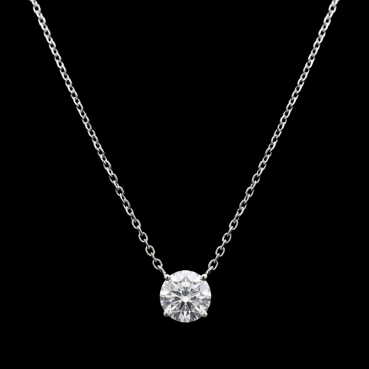 Everday Solitare Silver Pendant