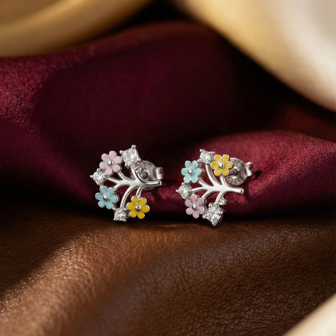 Spring Silver Earrings