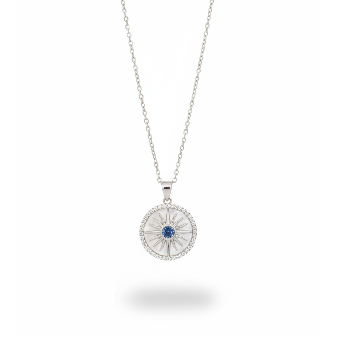 Sunburst Silver Pendant