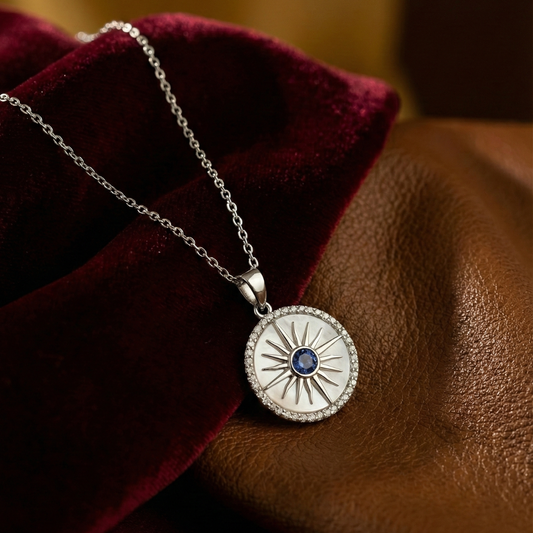 Sunburst Silver Pendant
