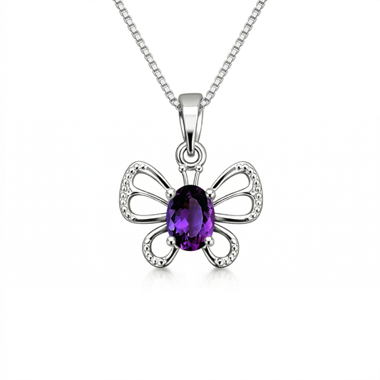 The Monarch Amythest Pendant