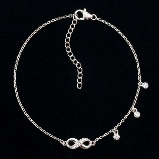 The Infinity Charm Silver Bracelet